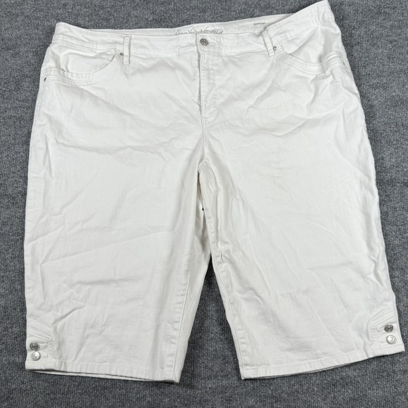 Gloria Vanderbilt Skimmer Shorts Womens 24W Plus Size All Around Slimming Effect - Picture 1 of 13